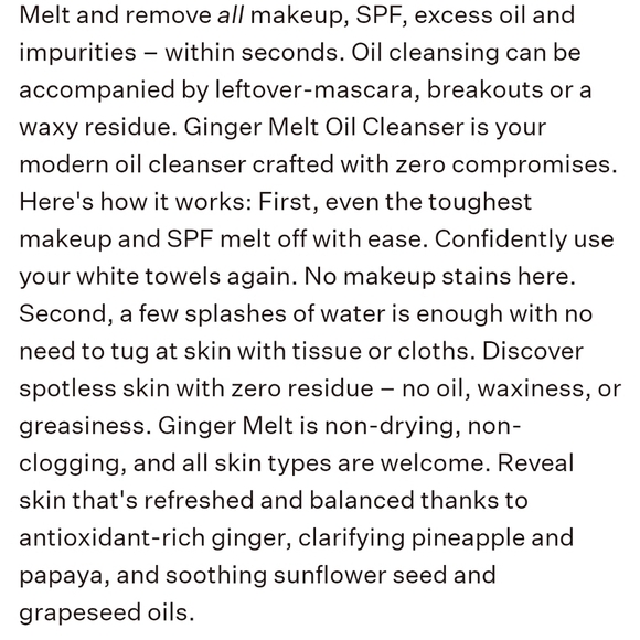 $3 ADD ON PEACH & LILY GINGER MELT OIL CLEANSER - Picture 3 of 9